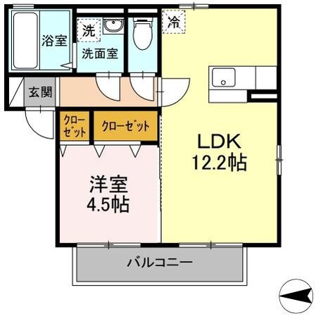 コーポ・ゼルコバの物件間取画像